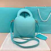 Kitlife Tiffany & Co. Return To Tiffany Leather Top Handle Bag in Blue  - 2