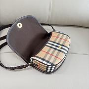 Kitlife Burberry Highlands Crossbody Bag Beige & Dark Brown 24.5x8x18cm - 3