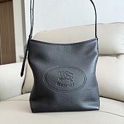 Kitlife Burberry Small Highlands Shoulder Bag Black 28.5x11.5x31cm - 1