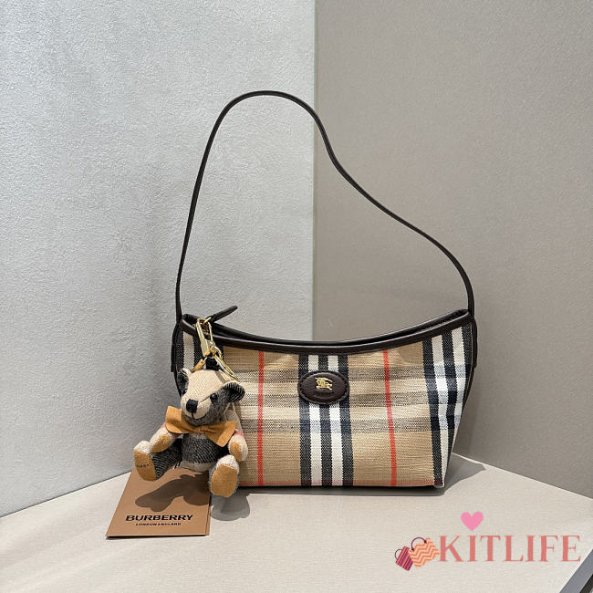 Kitlife Burberry Highlands Shoulder Bag Beige 25.5x12x16cm - 1