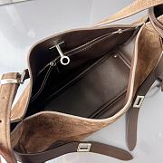 Kitlife Balenciaga Bel Air Small Dark Brown Suede Shoulder Bag 35x10x17cm - 5