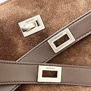 Kitlife Balenciaga Bel Air Small Dark Brown Suede Shoulder Bag 35x10x17cm - 3