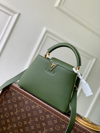 Kitlife Louis Vuitton Classic Capucines Small Bag Green M24545 27x18x9cm