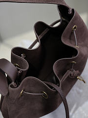 Kitlife Saint Laurent Paris VII Small Hobo Bag Dark Brown Suede 796626 30x25x3cm  - 6