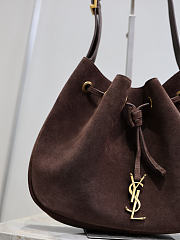 Kitlife Saint Laurent Paris VII Small Hobo Bag Dark Brown Suede 796626 30x25x3cm  - 3