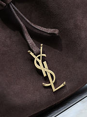 Kitlife Saint Laurent Paris VII Small Hobo Bag Dark Brown Suede 796626 30x25x3cm  - 2