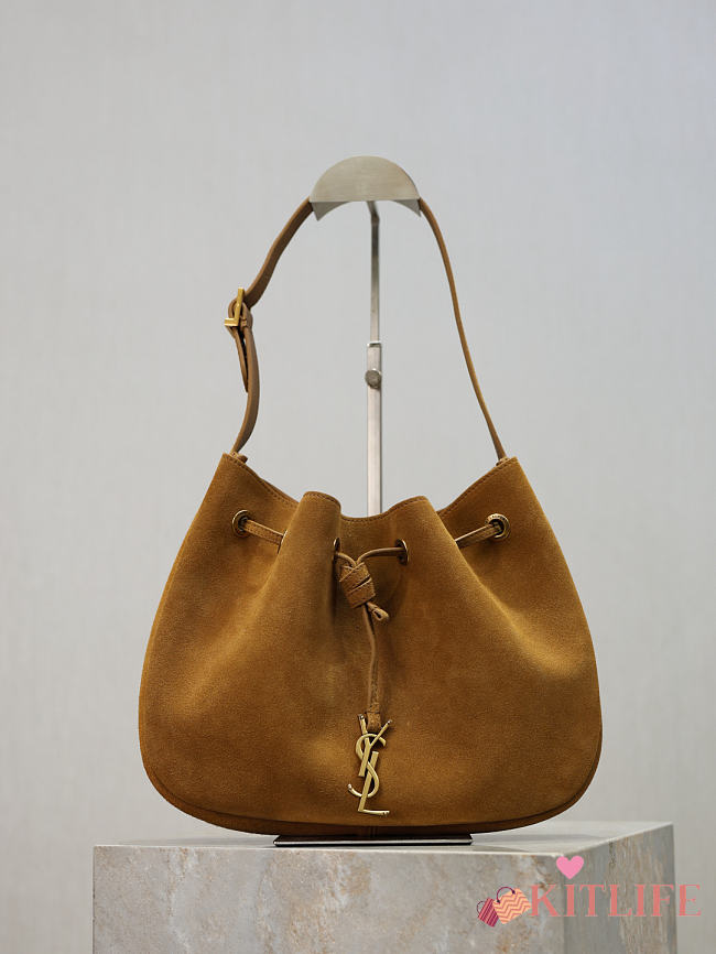Kitlife Saint Laurent Paris VII Small Hobo Bag Brown Suede 796626 30x25x3cm  - 1