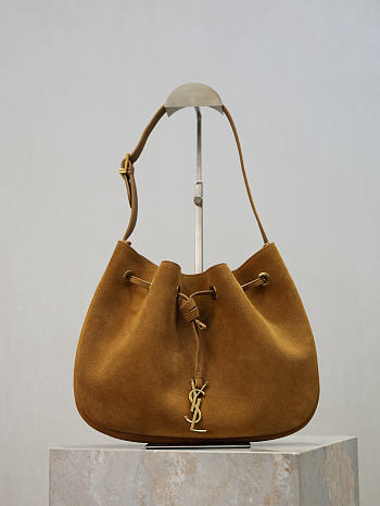 Kitlife Saint Laurent Paris VII Small Hobo Bag Brown Suede 796626 30x25x3cm 