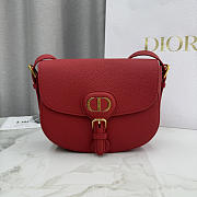 Kitlife Dior Medium Bobby Bag Red Calfskin 22×17×6cm  - 1