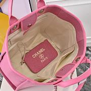 Kitlife Chanel Mixed Fibers Deauville Tote Pink Bag 33cm - 6