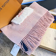 Kitlife Louis Vuitton Cold Reykjavik Scarf Pink 190x46cm - 6