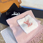 Kitlife Louis Vuitton Cold Reykjavik Scarf Pink 190x46cm - 3