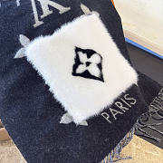 Kitlife Louis Vuitton Cold Reykjavik Scarf Black 190x46cm  - 6