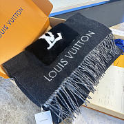 Kitlife Louis Vuitton Cold Reykjavik Scarf Black 190x46cm  - 5