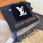 Kitlife Louis Vuitton Cold Reykjavik Scarf Black 190x46cm  - 4