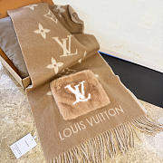Kitlife Louis Vuitton Cold Reykjavik Scarf Beige 190x46cm - 2