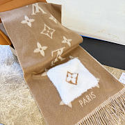 Kitlife Louis Vuitton Cold Reykjavik Scarf Beige 190x46cm - 3