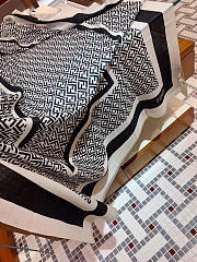 Kitlife Fendi Shining Goddess Shawl Scarf Black & White 100x200cm  - 5