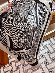 Kitlife Fendi Shining Goddess Shawl Scarf Black & White 100x200cm  - 2