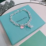 Kitlife Tiffany Heart Tag Bracelet With Crown - 1