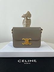 Kitlife Celine Teen Triomphe Grey Calfskin Bag 188423 18.5x14x6cm - 1