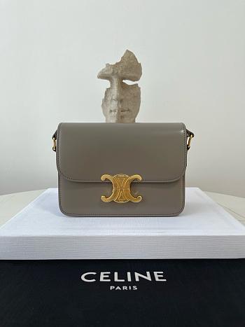 Kitlife Celine Teen Triomphe Grey Calfskin Bag 188423 18.5x14x6cm