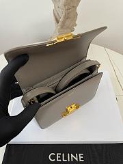 Kitlife Celine Teen Triomphe Grey Calfskin Bag 188423 18.5x14x6cm - 6