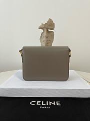 Kitlife Celine Teen Triomphe Grey Calfskin Bag 188423 18.5x14x6cm - 4