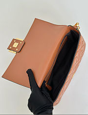 Kitlife Fendi Baguette Brown Lambskin Leather Bag 27x5x15cm - 2