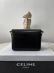 Kitlife Celine Teen Triomphe Black Calfskin Bag Silver Buckle 188423 18.5x14x6cm  - 4