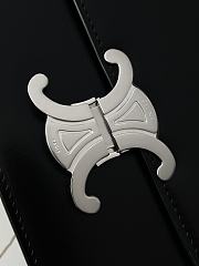 Kitlife Celine Teen Triomphe Black Calfskin Bag Silver Buckle 188423 18.5x14x6cm  - 6