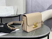 Kitlife Celine Teen Triomphe Beige Calfskin Bag 188423 18.5x14x6cm  - 4