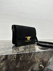 Kitlife Celine Teen Triomphe Black Suede 188423 18.5x14x6cm  - 5