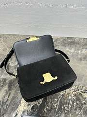 Kitlife Celine Teen Triomphe Black Suede 188423 18.5x14x6cm  - 4