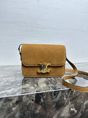 Kitlife Celine Teen Triomphe Brown Suede 188423 18.5x14x6cm