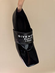 Kitlife Givenchy Sliced Square Tape Pumps In Black Patent Leather  - 4
