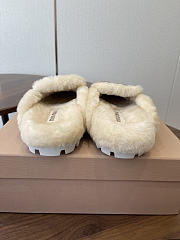 Kitlife Miu Miu 25SS Closed-toe Fur Slippers Grey - 5