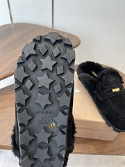 Kitlife Miu Miu 25SS Closed-toe Fur Slippers Black - 6