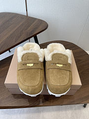 Kitlife Miu Miu 25SS Closed-toe Fur Slippers Brown - 1