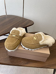 Kitlife Miu Miu 25SS Closed-toe Fur Slippers Brown - 6