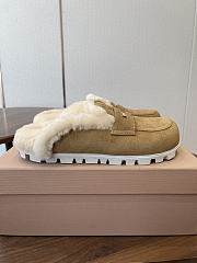 Kitlife Miu Miu 25SS Closed-toe Fur Slippers Brown - 4