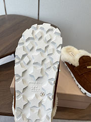 Kitlife Miu Miu 25SS Closed-toe Fur Slippers Dark Brown - 5