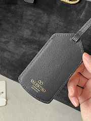 Kitlife Valentino Garavani Escape Tote Bag Black Suede 22079L 28x38x15cm - 6