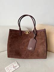 Kitlife Valentino Garavani Escape Tote Bag Brown Suede 22079L 28x38x15cm  - 1