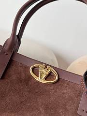 Kitlife Valentino Garavani Escape Tote Bag Brown Suede 22079L 28x38x15cm  - 4