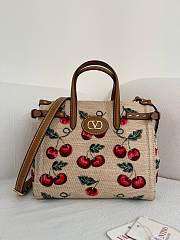 Kitlife Valentino Garavani Kleine Antibes Tote Bag Mit Kirschmotiv Cherry 22x19x12cm - 2