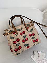 Kitlife Valentino Garavani Kleine Antibes Tote Bag Mit Kirschmotiv Cherry 22x19x12cm - 4
