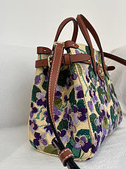 Kitlife Valentino Garavani Antibes Raffia Tote Bag With Embroidery 22x19x12cm - 3