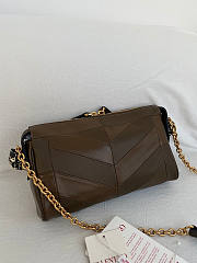 Kitlife Valentino Garavani Panthea Shoulder Bag In Grey Nappa Leather With A Chevron Pattern 24x14x6cm  - 2