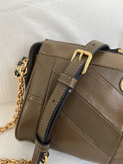 Kitlife Valentino Garavani Panthea Shoulder Bag In Grey Nappa Leather With A Chevron Pattern 24x14x6cm  - 5